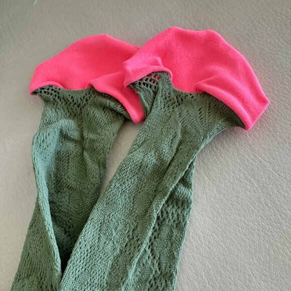 NWT GUCCI TIGHTS GREEN TIGHTS FLORAL Sz M - Picture 4 of 6